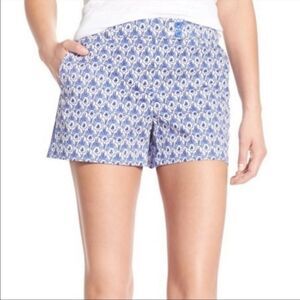 Vineyard Vines Blue Feather Printed Flat Front Shorts